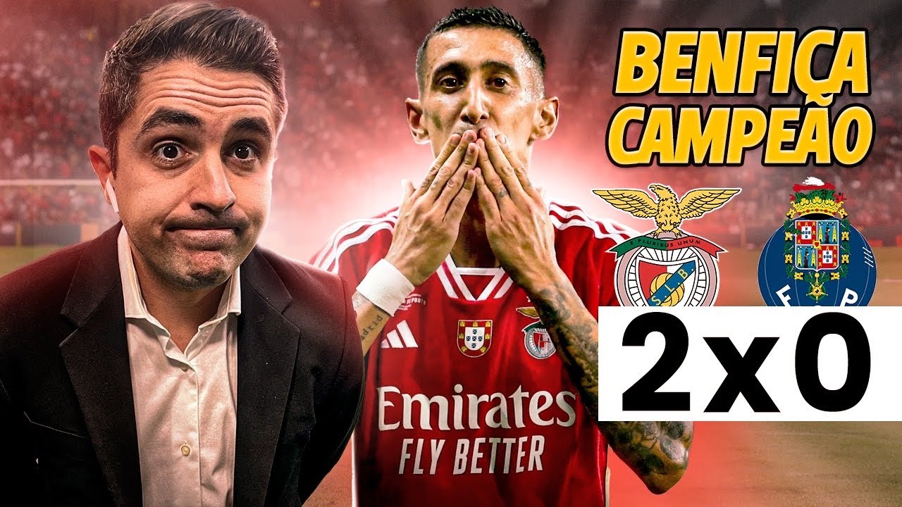 ⁣BENFICA VENCE O FC PORTO E LEVA SUPERTAÇA. DI MARIA ELEITO HOMEM DO JOGO