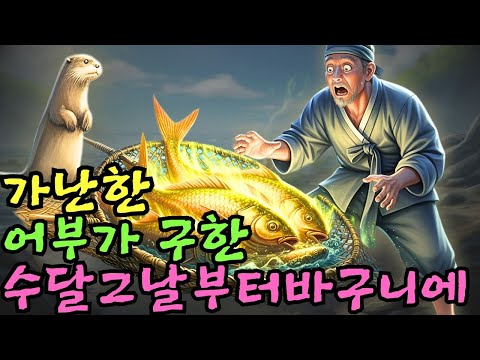 👌잠자기전 듣는 영동이야기 1시|가난한 어부가 물수달을 구하다… 그 후 매일 낚시 바구니에 이상하게 큰 물고기가 나타나다ㅣ옛날이야기 ㅣ민담 ㅣ오디오북ㅣ전설ㅣ설화 ㅣ야담