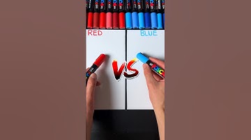 Drawing, But Red Side VS Blue Side… (#shorts)