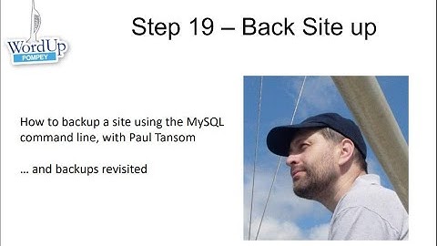 Command line backup and restore for WordPress