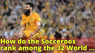 How do the Socceroos rank among the 32 World Cup finalists?