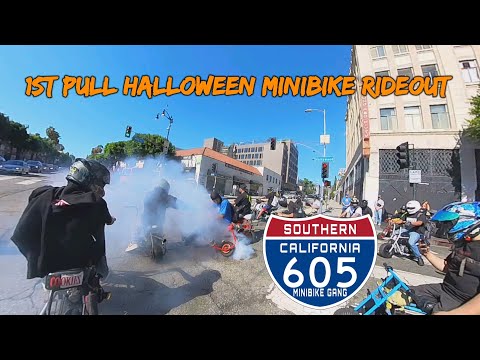 1st Pull Halloween 🎃 Mini Bike Rideout (PART 1)