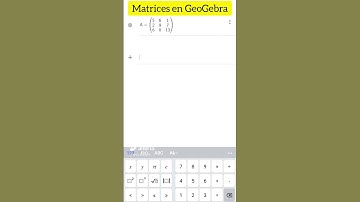 Operaciones con matrices en GeoGebra #geogebra