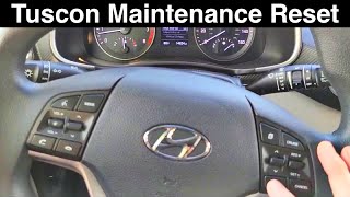 2020 Hyundai Tuscon Maintenance Reset / oil change interval light review