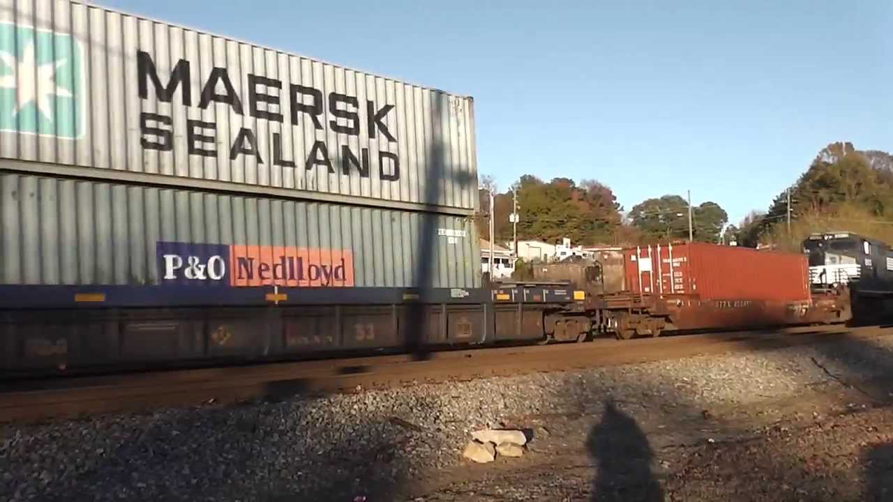 Norfolk Southern Eastbound Intermodal Train In(HD) Mableton,Ga.11-13-2013 - YouTube