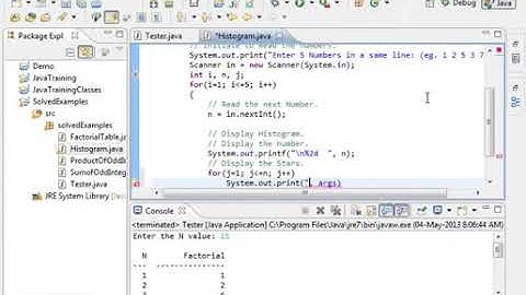 025 04 Java Program to display Histogram