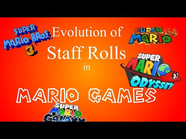 Evolution of Staff Rolls in Mario Games (1988 - 2017) 