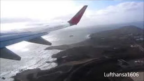 airberlin Boeing 737-800 flight from Las Palmas(LPA) to Leipzig-Halle(LEJ) airport HD/3D