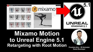 Mixamo Motion to Unreal Engine 5.1 - Retarget 3D Avatar with Root Motion - Tutorial