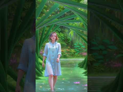 Girl steps on water surface | Ai | Prosto.film | Простофильм
