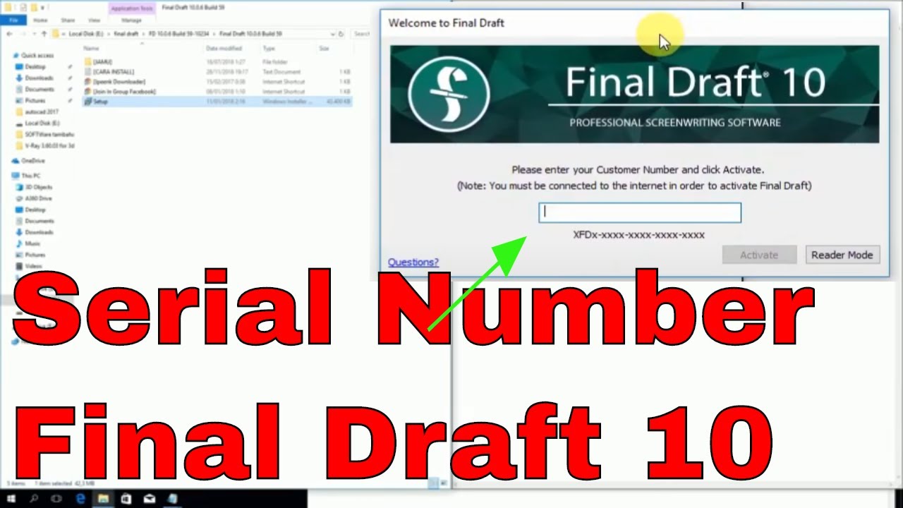 final draft 9 customer number free