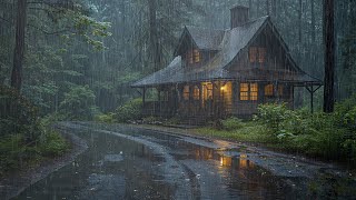 Goodbye Insomnia and Fall Asleep in 5 Minutes with Heavy Rain in the Forest | Rain Sounds for Sleep