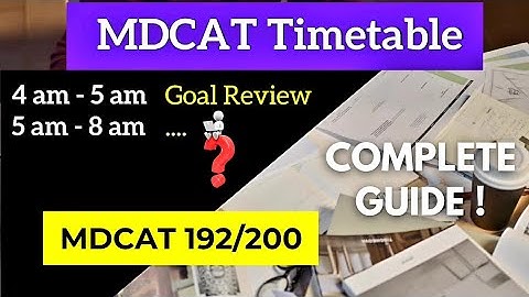 My FULL-DAY Timetable for 192/200 in MDCAT | Win MDCAT 2023