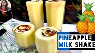Pineapple Milkshake/ How to make Pineapple Ice cream Milk Shake at home/pineapple juice