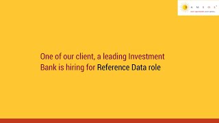 Reference Data | Reference Data Jobs