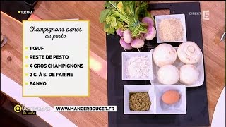 Recette : champignons panés au pesto