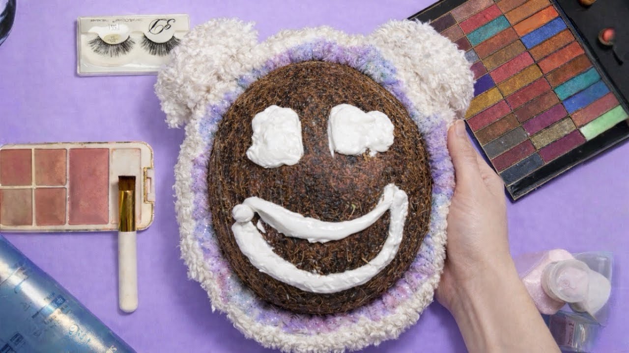 ASMR Makeup on Coconut (No Talking ) | Makeup for Sleep | #7