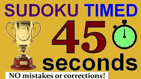 Sudoku under 1 Minute #sudoku