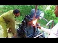 Peter Diesel Engine Start up Tube Well System Village life Thal area  in Punjab