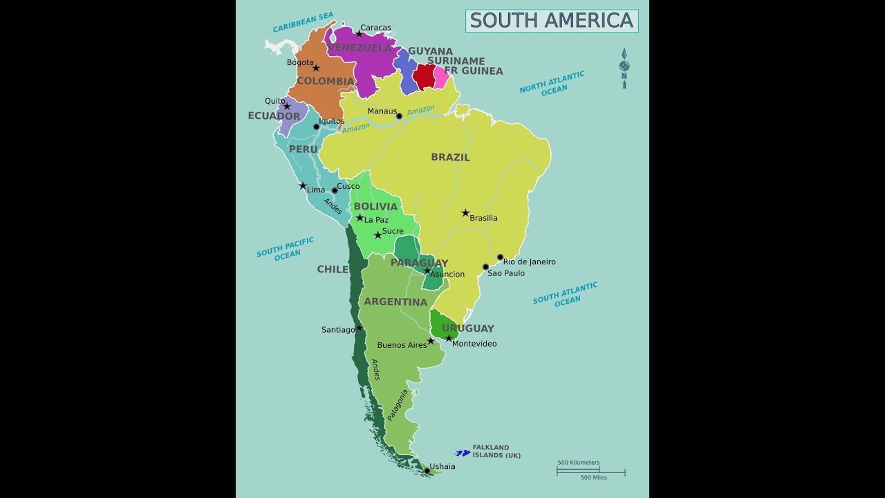 mapa de América del Sur