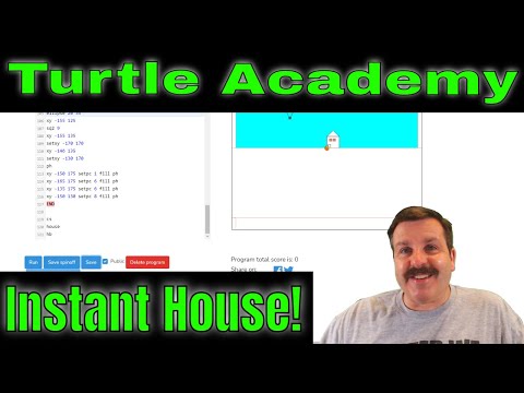 Instant House in Turtle Academy | How to use FMS Logo Lessons too! 🤯