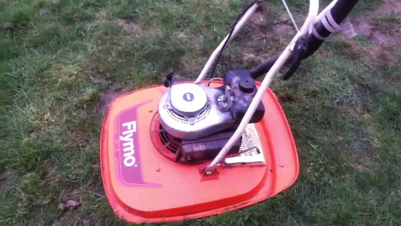 flymo lawnmower with jlo engine - YouTube