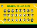 BRAZIL FULL SQUAD 2021 for FIFA WORLD CUP 2022 - CONMEBOL QUALIFIERS