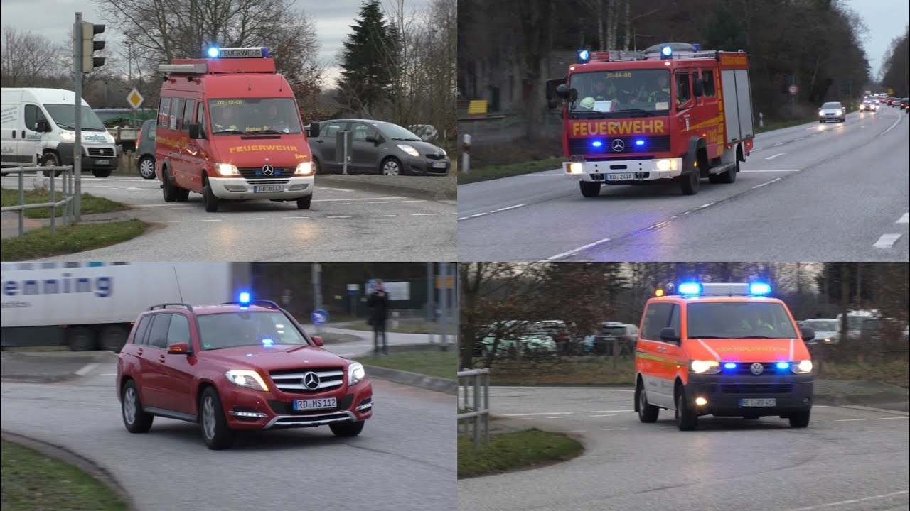 Großfeuer in Wasbek I Einsatzfahrten TEL+FF+RD+LNA+OrgL uvm.