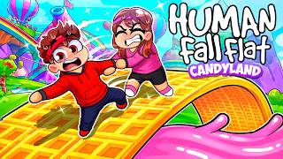 NE PAS TOMBER dans le MONDE de BONBON de HUMAN FALL FLAT !