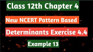 Class 12th NCERT maths chapter 4 Determinants Example 13