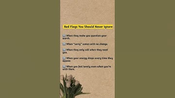 5 Red Flags You Should Never Ignore 💫 | Psychology & Self-Worth #shorts  #confidencewins