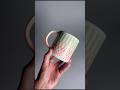 Glazing a ceramic mug with a glossy gradient drip pattern #pottery #ceramics