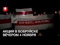 Акция жителей Бобруйска вечером 4 ноября