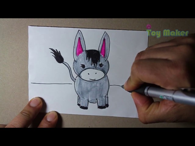 Cómo dibujar un burro por Easydrawforkids - Tutoriales en