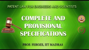 Complete and Provisional Specifications