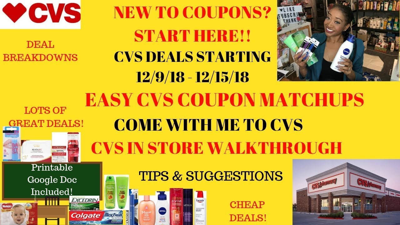 CVS Coupon Deals Starting 12/9/18|New Couponer EASY Deals|Coupon Matchups Deal Breakdowns|FREE ...