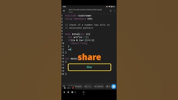check if a number has bits in alternate pattern in C++ #shorts #programming #youtube #c++