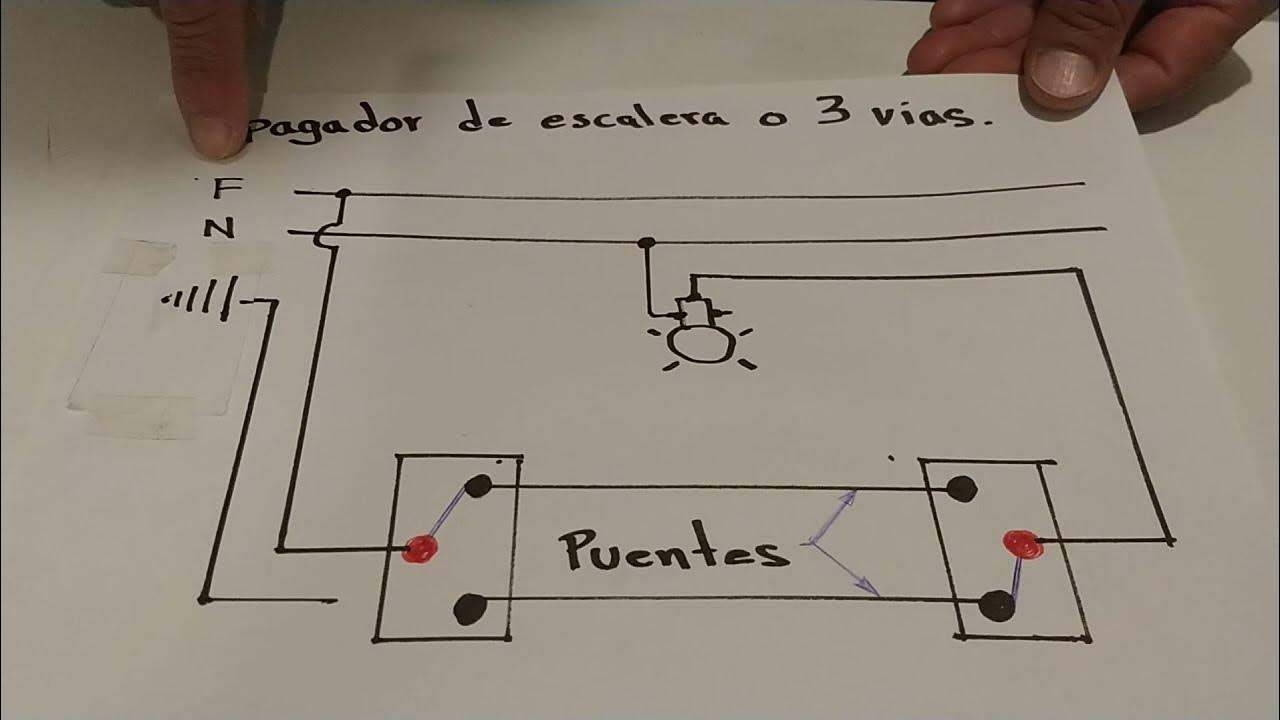 Cómo conectar un apagador de escalera o 3 vías - YouTube