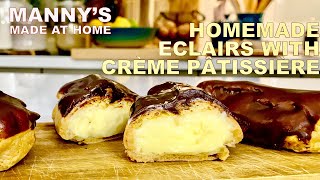 HOMEMADE CHOCOLATE ECLAIRS | FRENCH CUISINE | CRÈME PÂTISSIÈRE