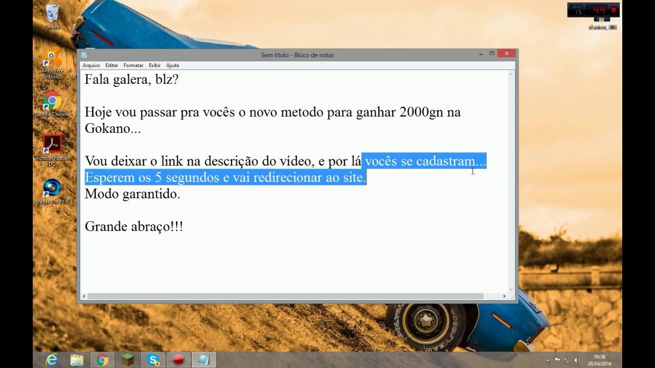 HACK para Gokano 2000GN e GOLD MEMBER (FUNCIONANDO 2016)PS4 E IPHONE 6 GRATIS