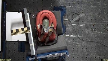 Краш-тест Cybex Cloud Q | Боковой удар | Крепление ISOFIX | Вид сверху