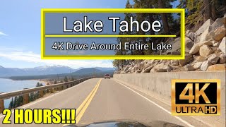 2hr Lake Tahoe Scenic Drive North from Stateline, NV Around Entire Lake 4K Driving Tour- #laketahoe