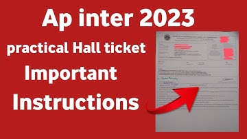ap Inter 2023 Practicals Big updates Hall tickets instructions