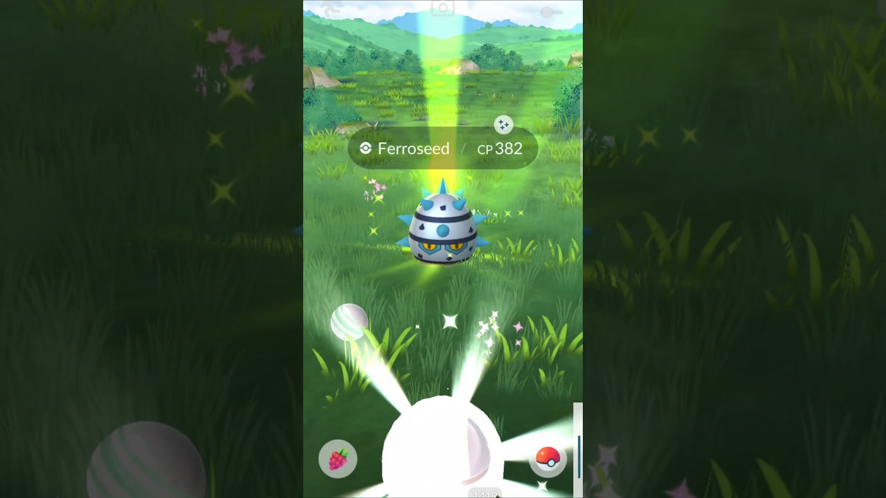 Pokemon Go ferroseed (shiny encounter)