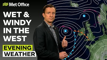 10/11/2025 - Droog vannacht voor het grootste deel - Avondweerbericht VK – Met Office Weather