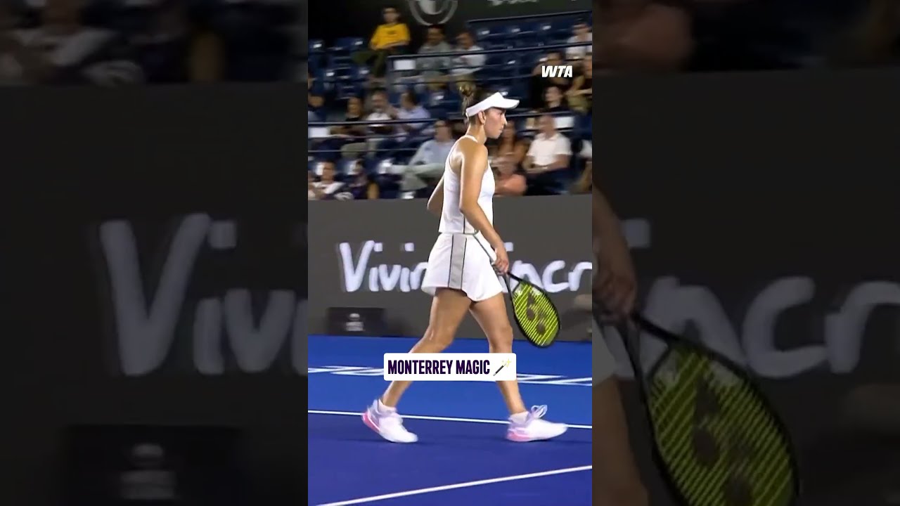 A touch of genius from Elise Mertens 💫 #WTA #EliseMertens #Tennis #AbiertoGNPSeguros