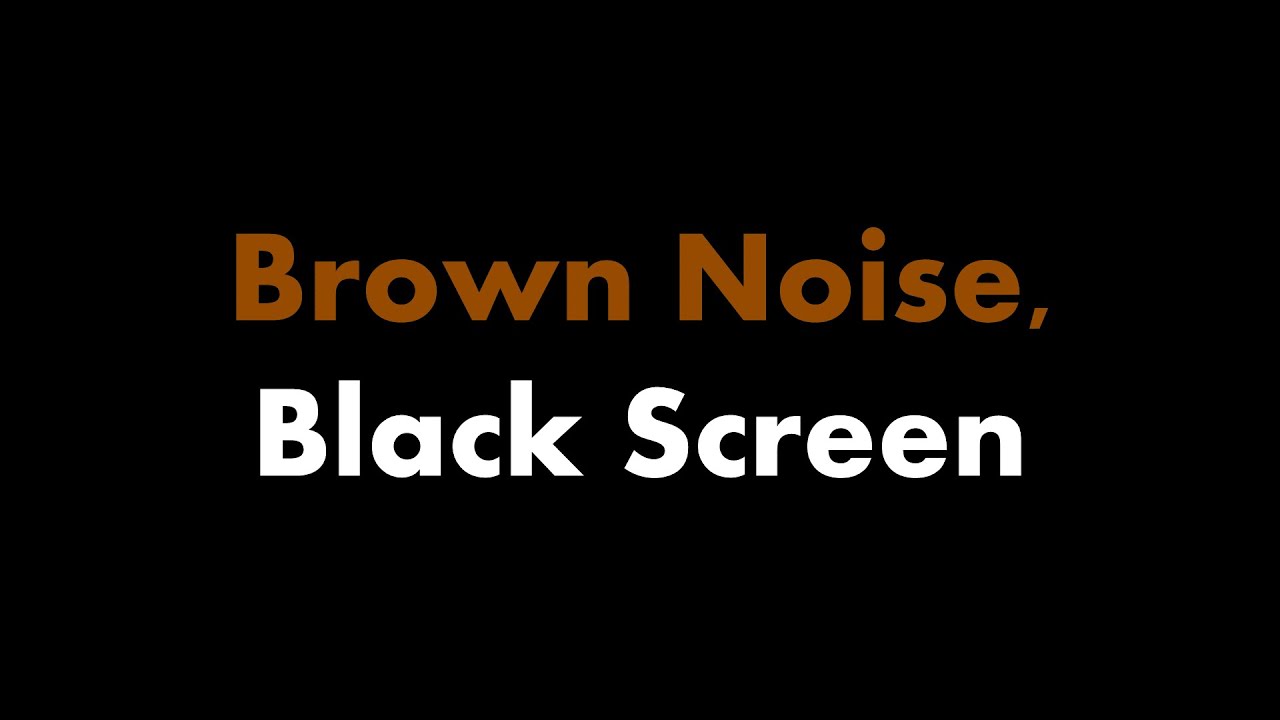 🔴 Brown Noise, Black Screen 🟤⬛ • Live 24/7 • No mid-roll ads
