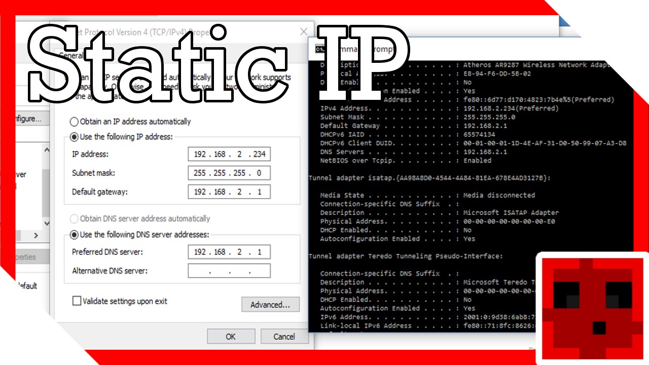 setup a static ip address