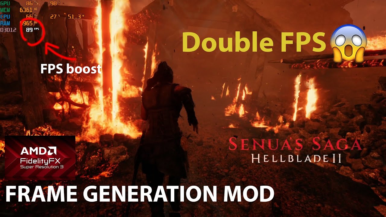 Senua's Saga Hellblade 2 | FSR 3 Frame Generation Mod | RTX 2060 Super ...