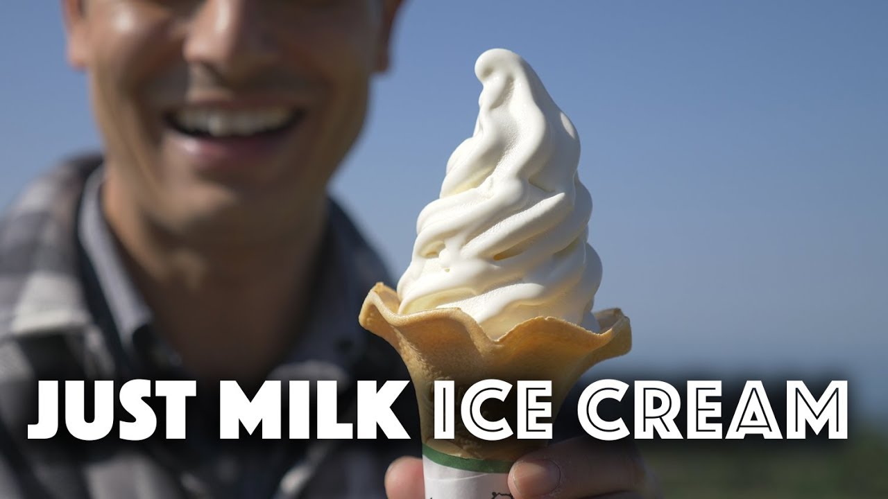Milk Flavored Ice Cream at a Japanese Dairy Farm Daisen, Tottori
